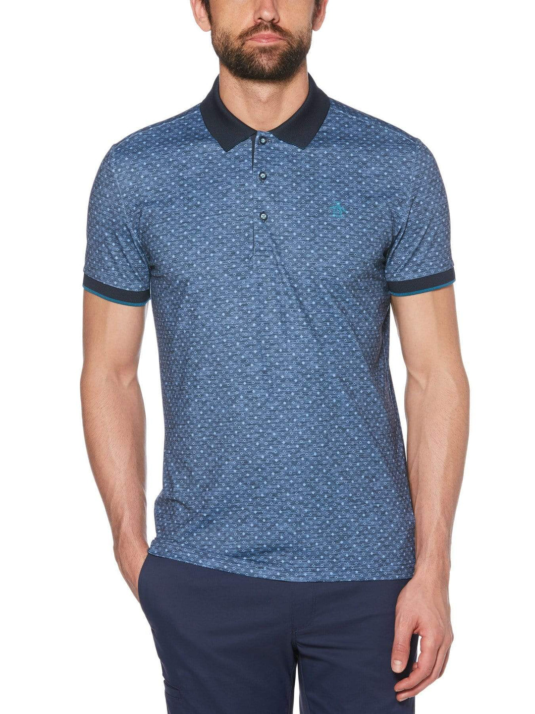 Men's Geo Printed Golf Polo