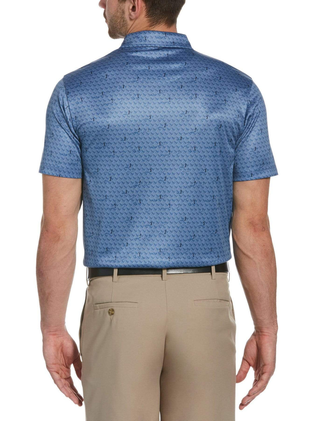 Men's Geo Swing Print Golf Polo