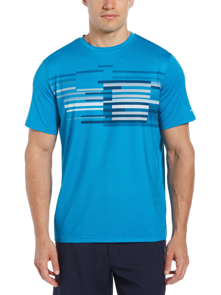 Men's Gradient Multi Chest Print Tennis Tee
