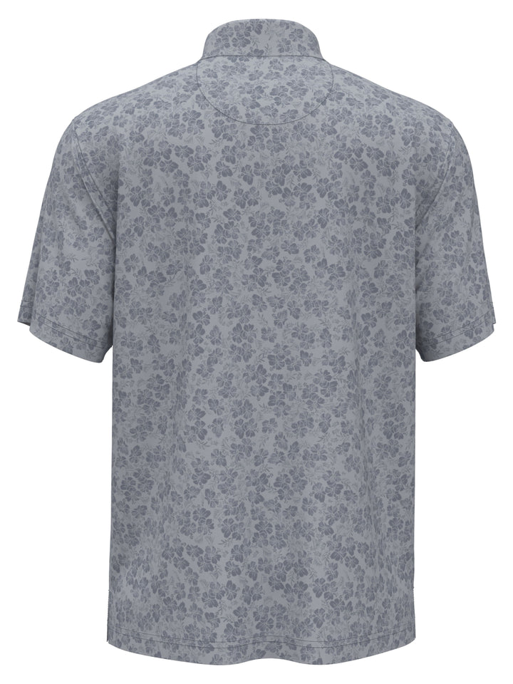 Hibiscus Print Golf Polo (Tradewinds) 