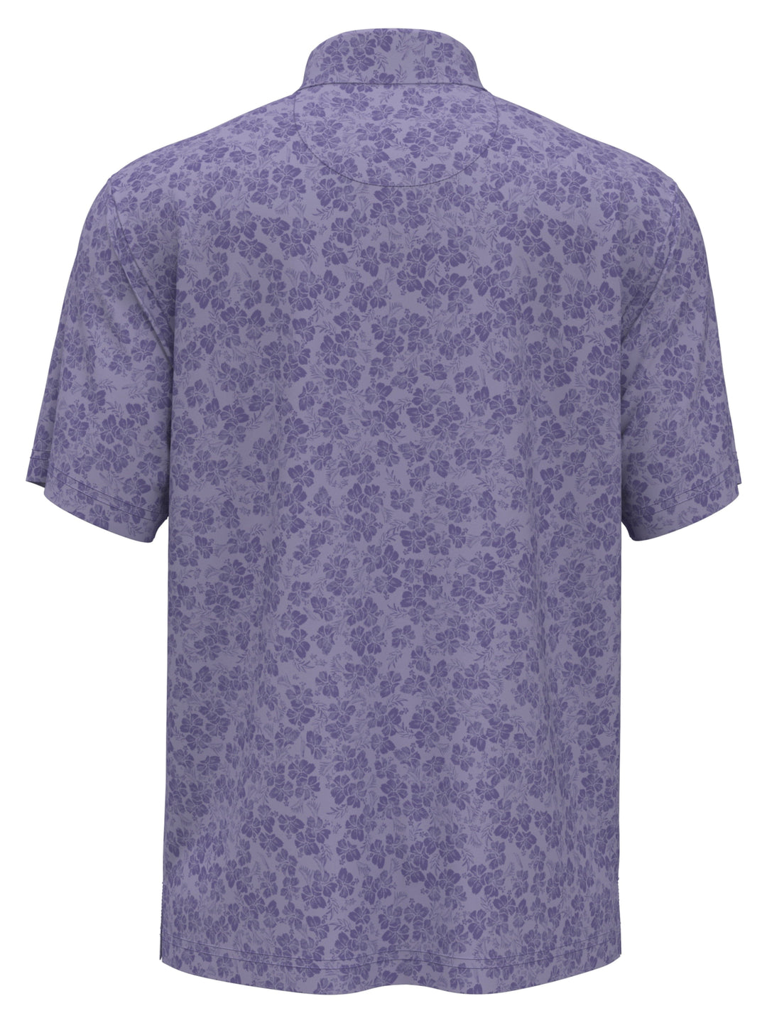 Hibiscus Print Golf Polo (Lavender Violet) 