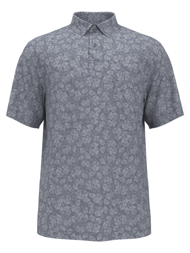 Hibiscus Print Golf Polo (Tradewinds) 