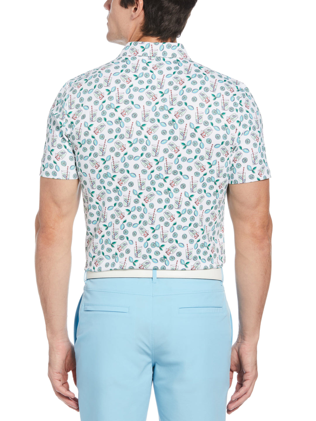 Men's Lemonade Print Golf Polo