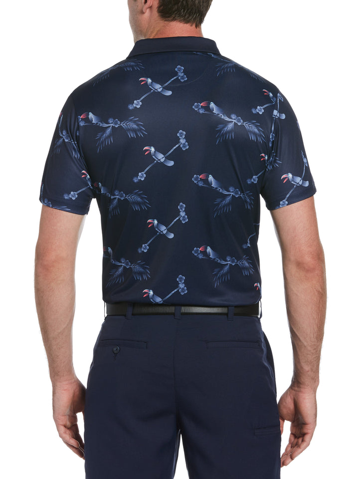 Men's Linear Toucan Print Golf Polo