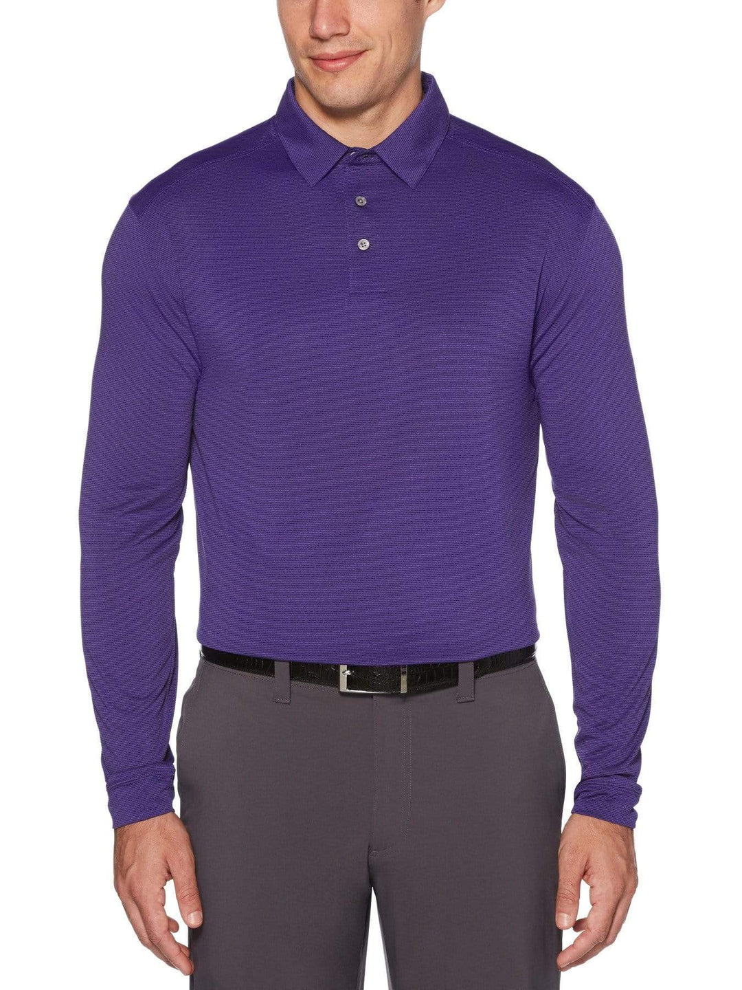 Men's Long Sleeve Knit Polo