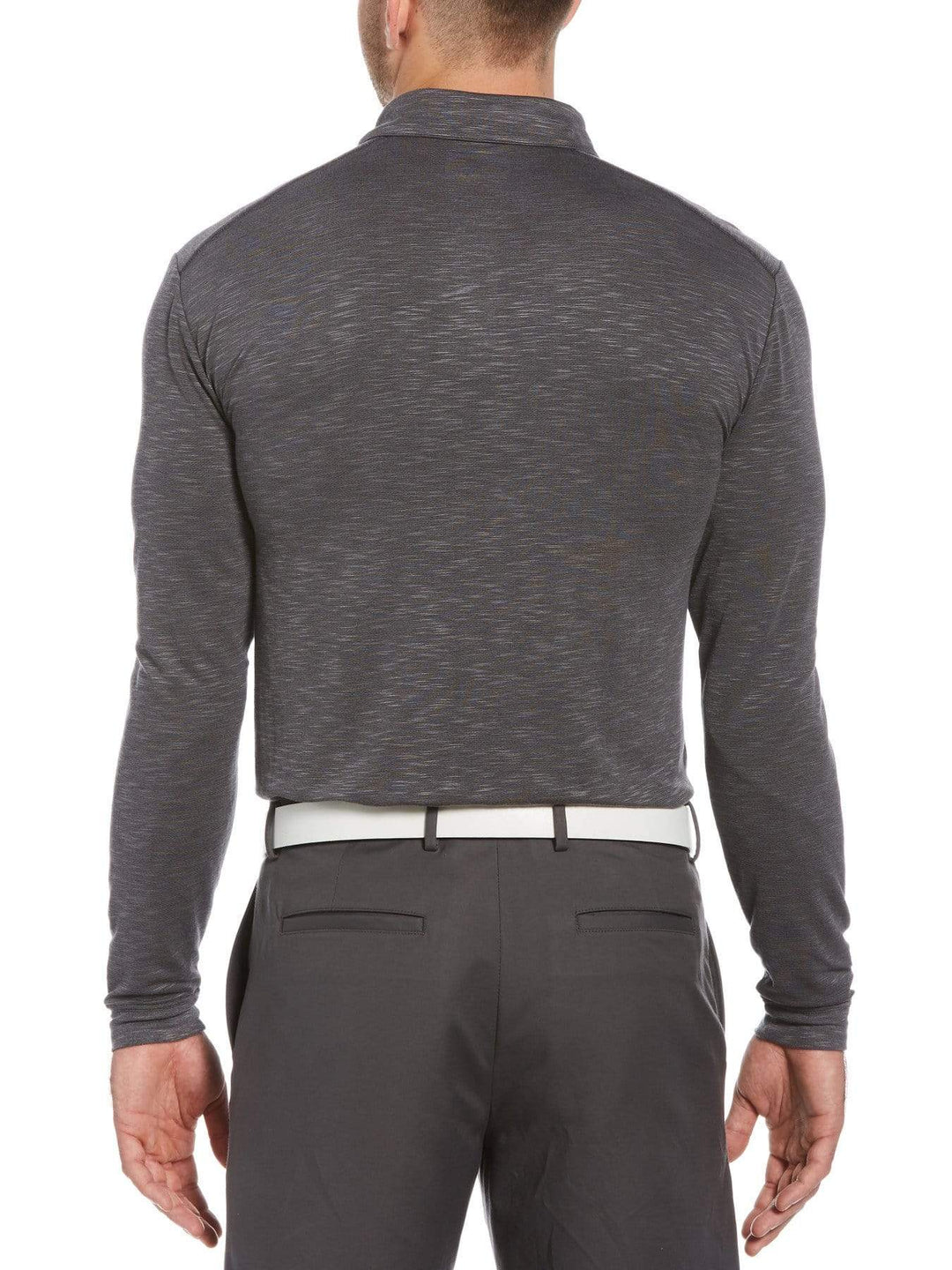 Men's Long Sleeve Slub Polo