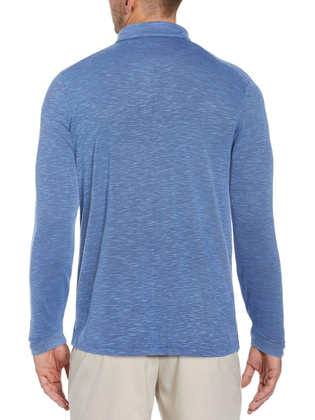 Men's Long Sleeve Slub Polo