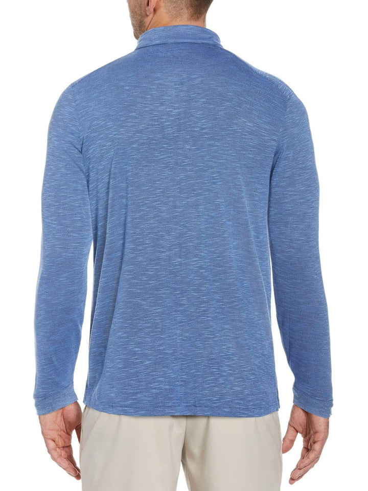 Men's Long Sleeve Slub Polo