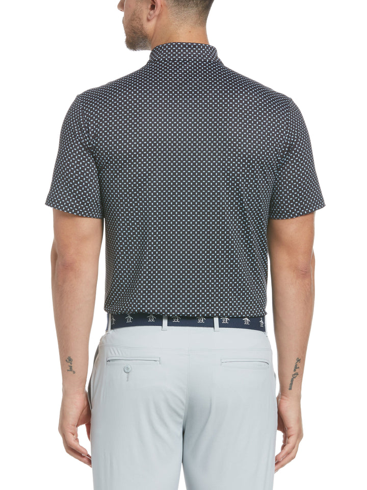 Men's Micro Geo Allover Print Golf Polo Shirt