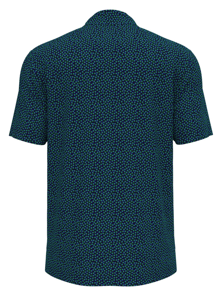 Micro Geo Print Polo (Classic Nvy/Blithe) 
