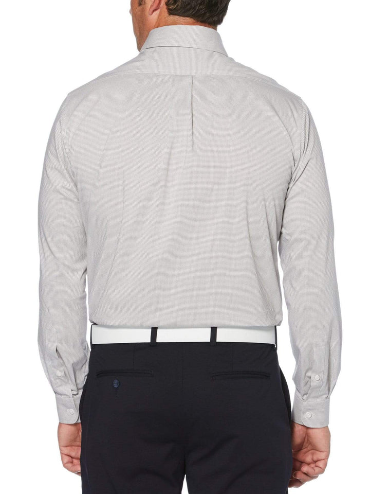 Men's Mini Grid Woven Shirt Polo