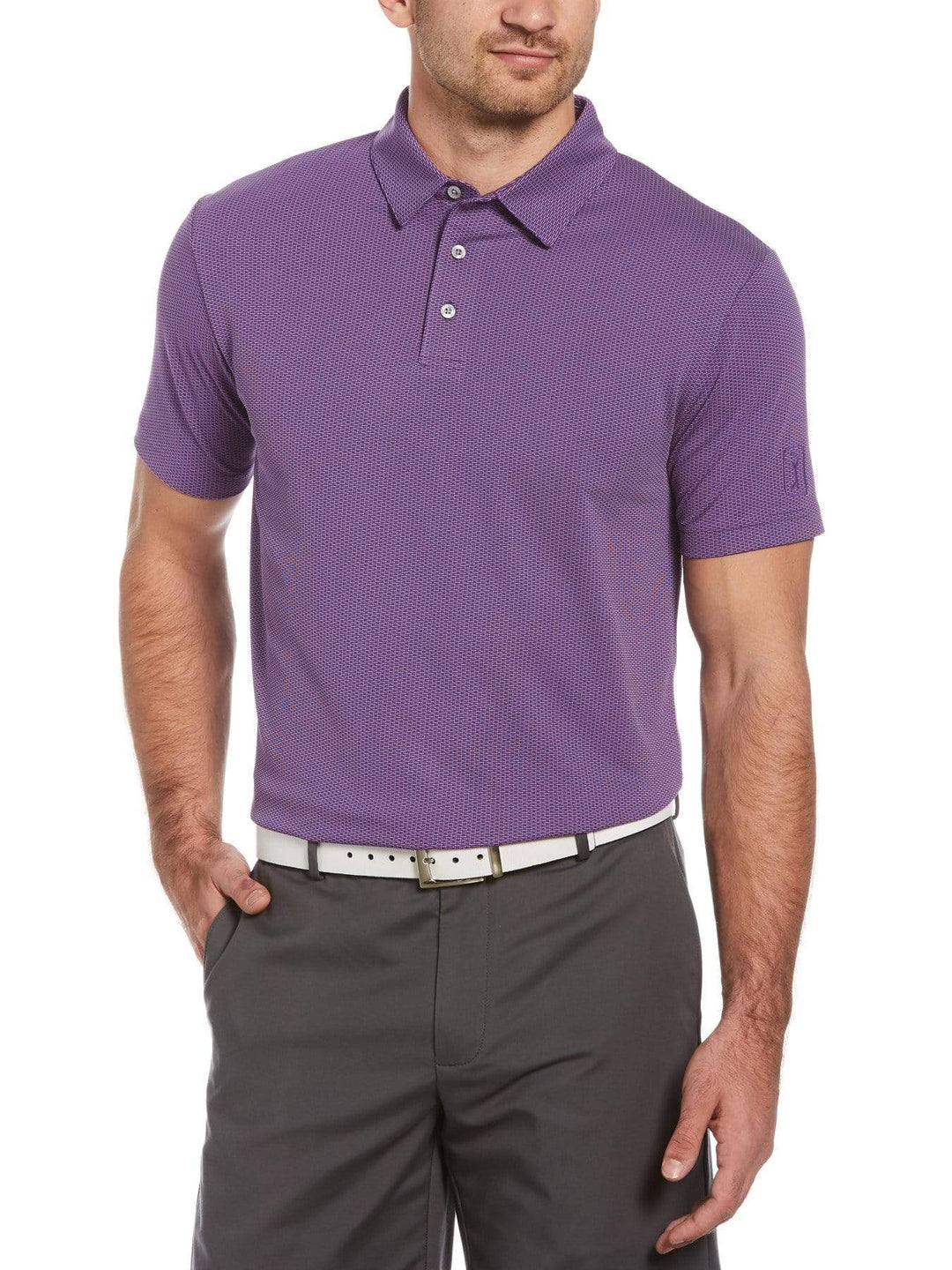 Men's Mini Horizontal Stripe Golf Polo