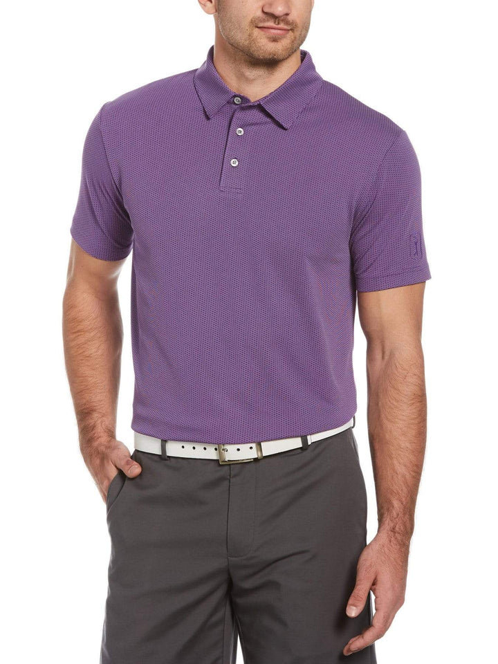 Men's Mini Horizontal Stripe Golf Polo