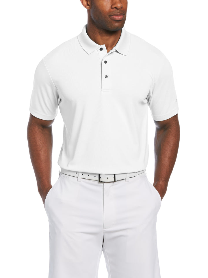 Mini Ottoman Solid Textured Golf Polo (Bright White) 