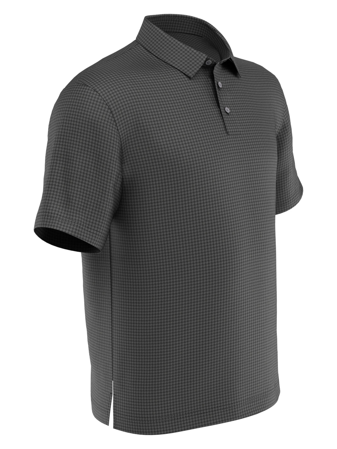 Men's Mini Windowpane Heathered Golf Polo