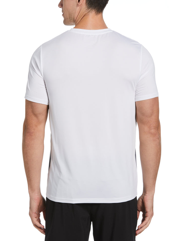 Multi-Line Panel Print Tennis Tee (Flagstone) 