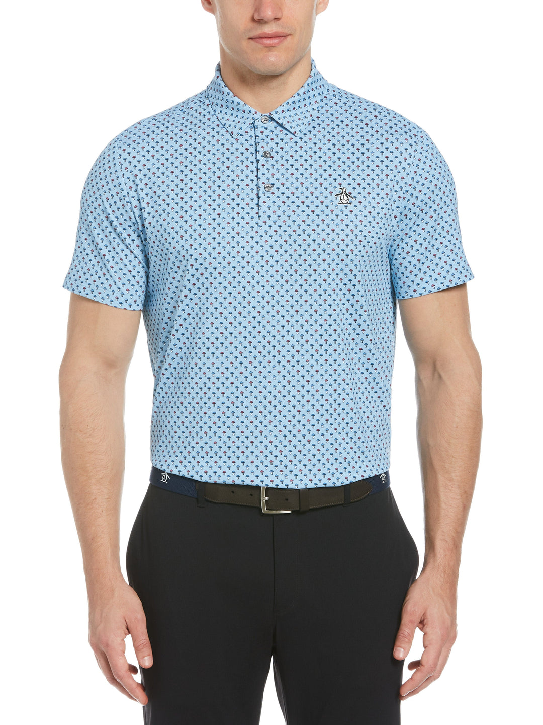 Men's Mushroom Allover Print Golf Polo Shirt