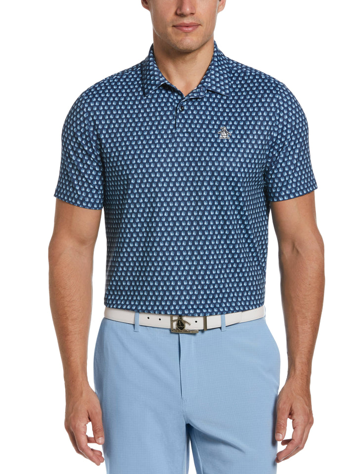 Men's Novelty Old Fashioned Print Golf Polo