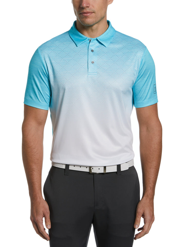 Ombre Print Golf Polo (Bluefish) 