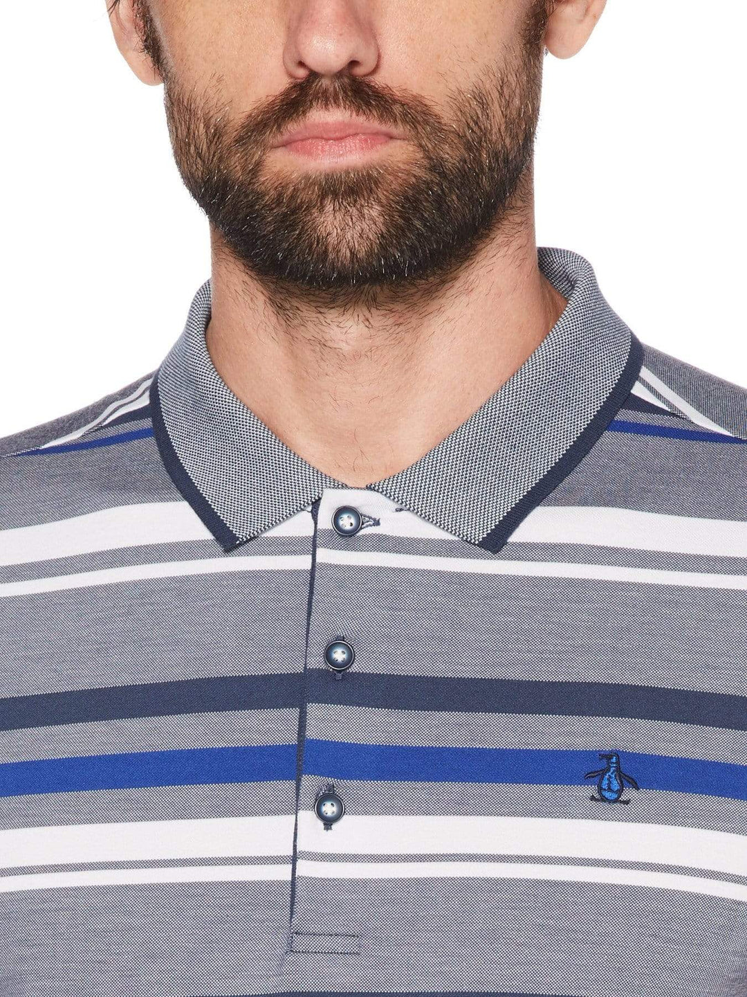 Men's Oxford Roadmap Stripe Golf Polo