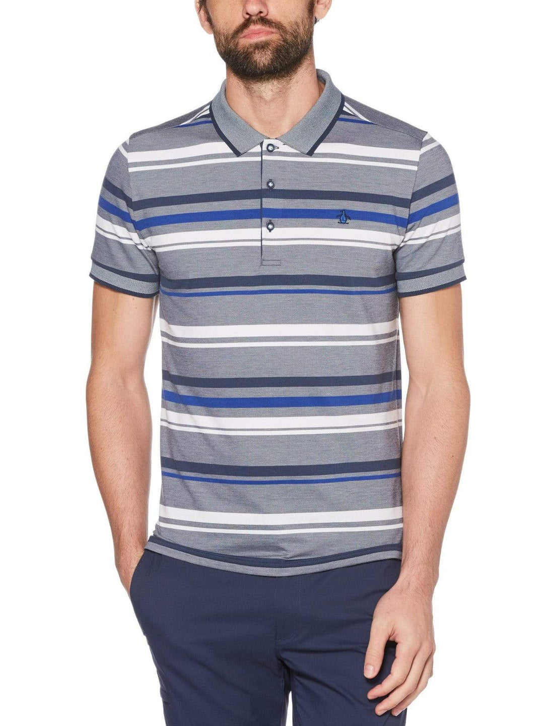 Men's Oxford Roadmap Stripe Golf Polo