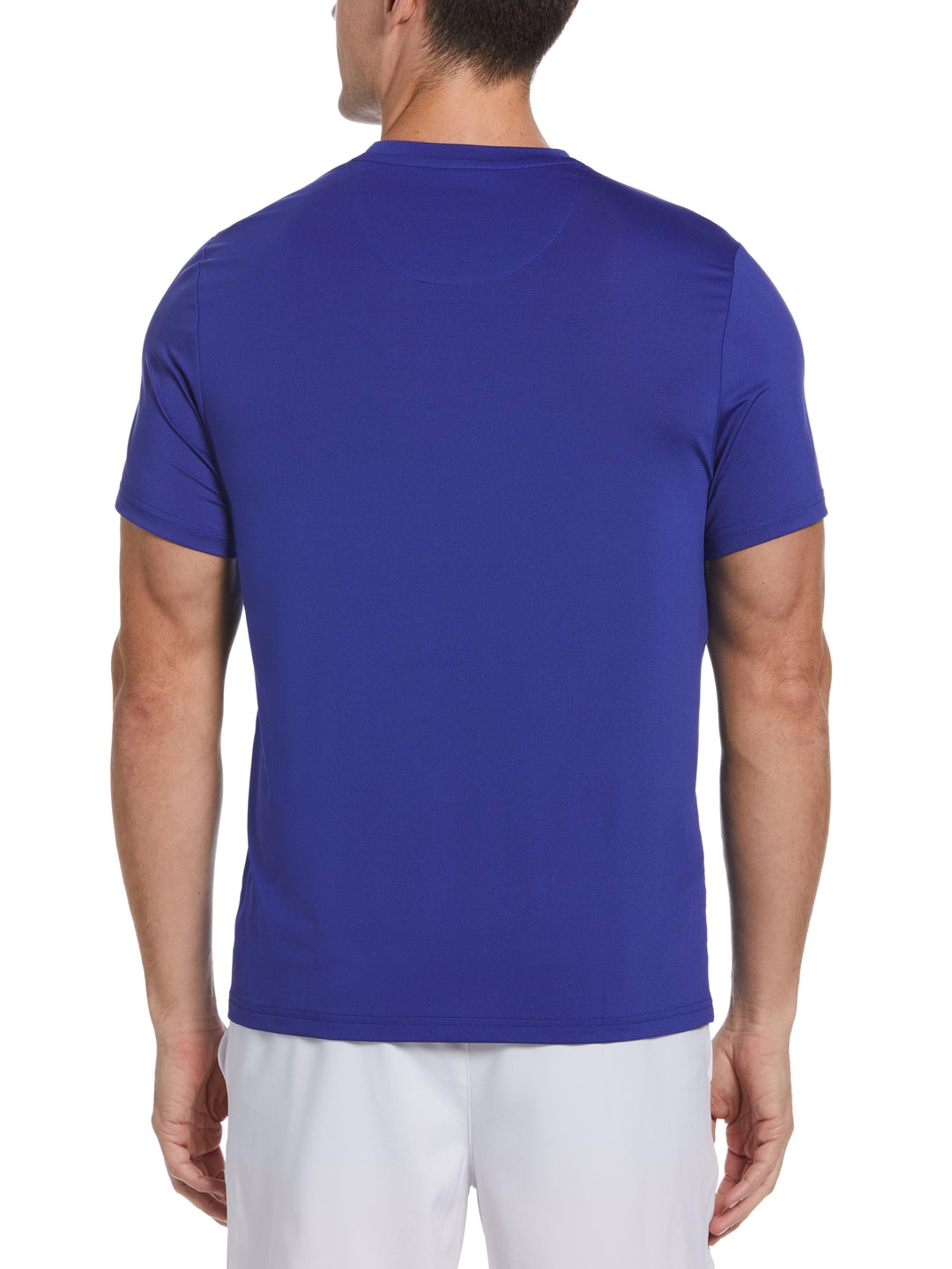 Performance Color Block Print Tennis Tee (Bluing) 
