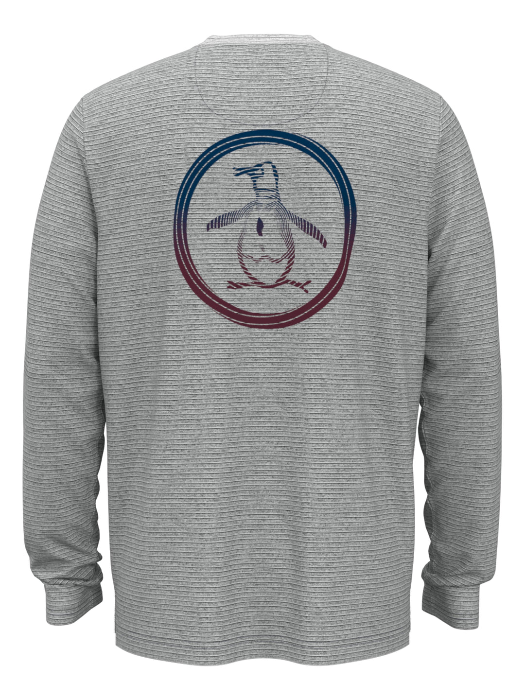 Pete Print Heathered Performance Golf Tee (Quiet Gray Heather) 
