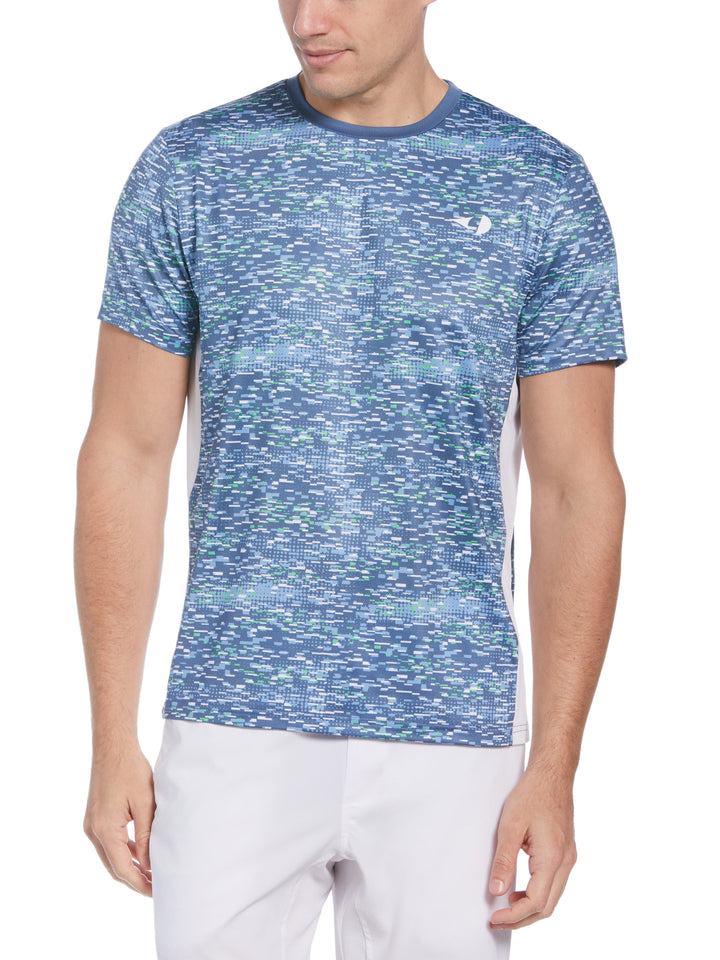 Pieced Printed Tennis Tee (Blue Horizon) 