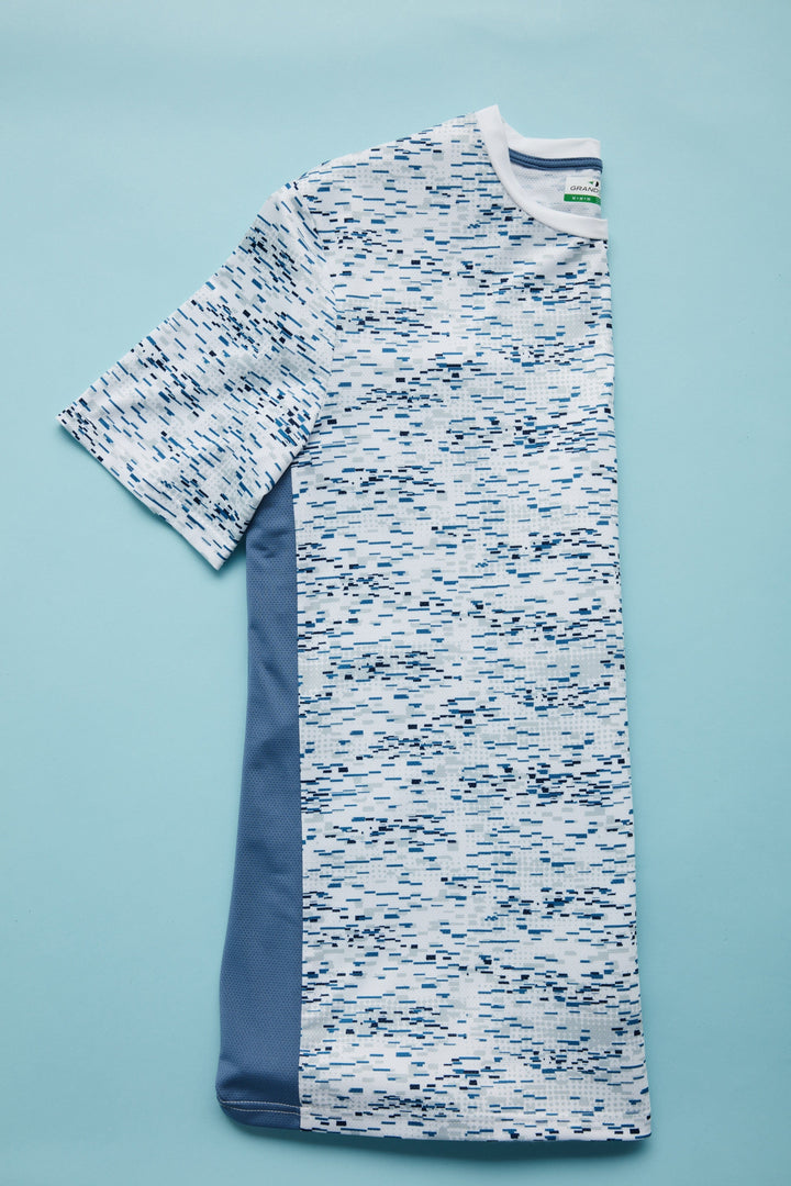 Men's Pieced Printed Tennis Tee