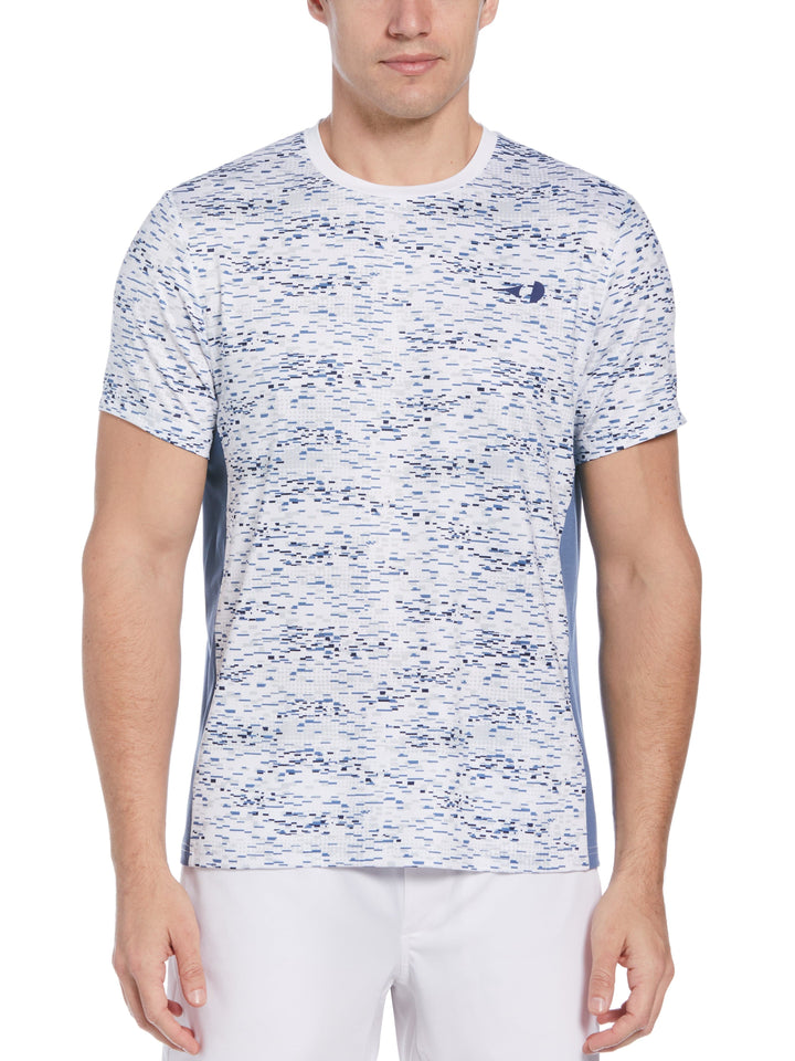 Pieced Printed Tennis Tee (Bright White) 