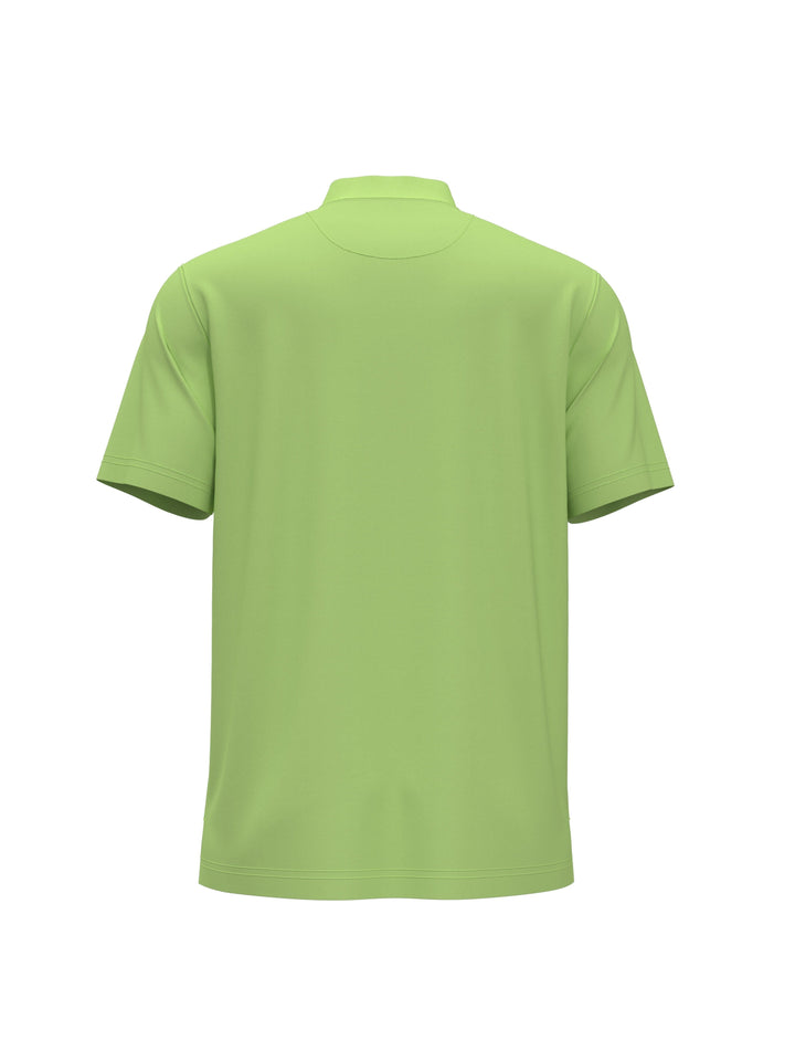 Pique Baseball Collar Golf Polo (Tomatillo) 