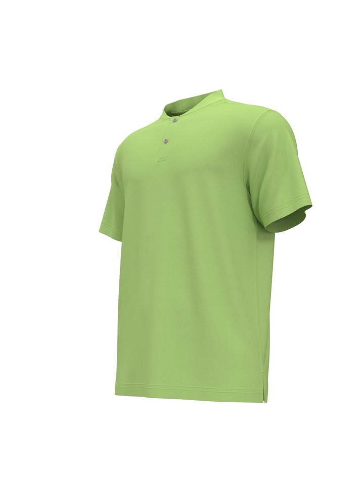 Pique Baseball Collar Golf Polo (Tomatillo) 