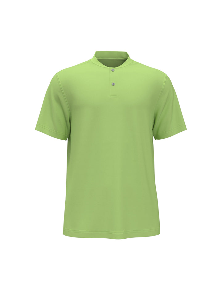 Pique Baseball Collar Golf Polo (Tomatillo) 