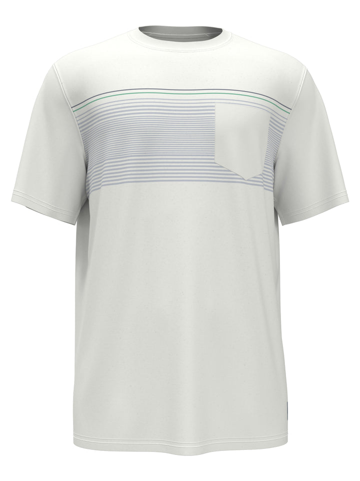 Placed Stripe Pocket Golf Tee (Bright White) 
