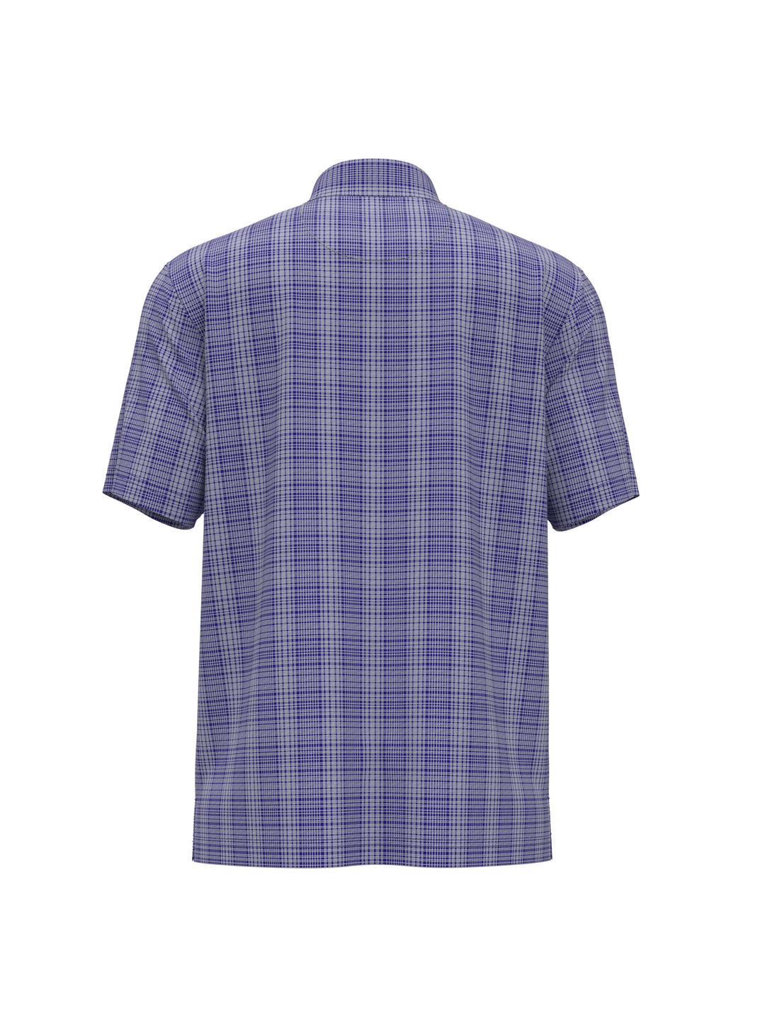 Plaid Golf Polo (Dazzling Blue) 