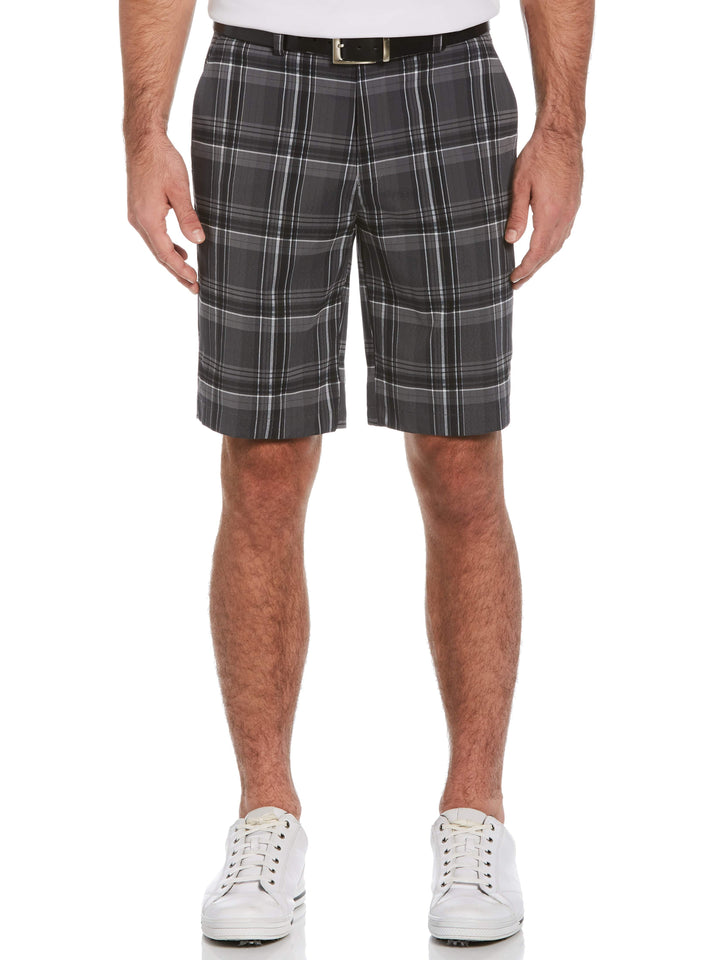 Men's Plaid Golf Short with Active Waistband