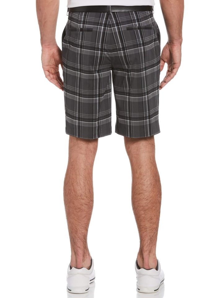 Men's Plaid Golf Short with Active Waistband