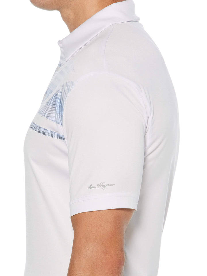 Men's Printed Asymmetrical Polo