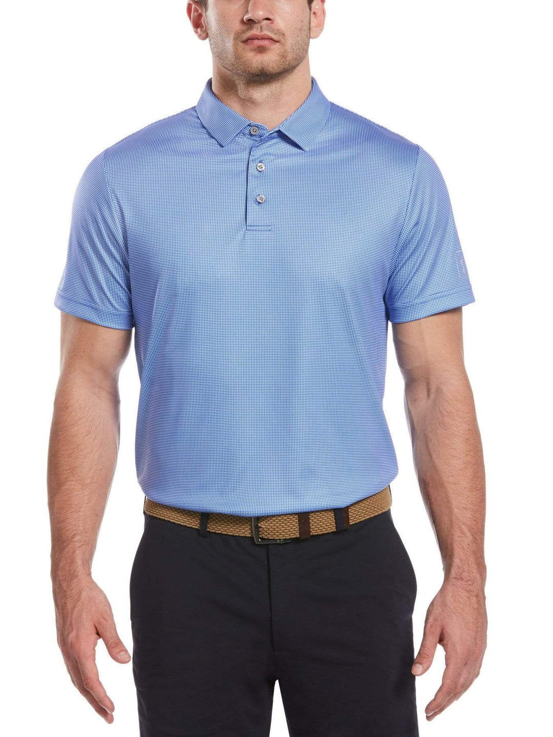 Men's Printed Mini Gingham Polo