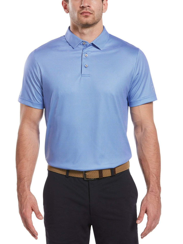 Men's Printed Mini Gingham Polo