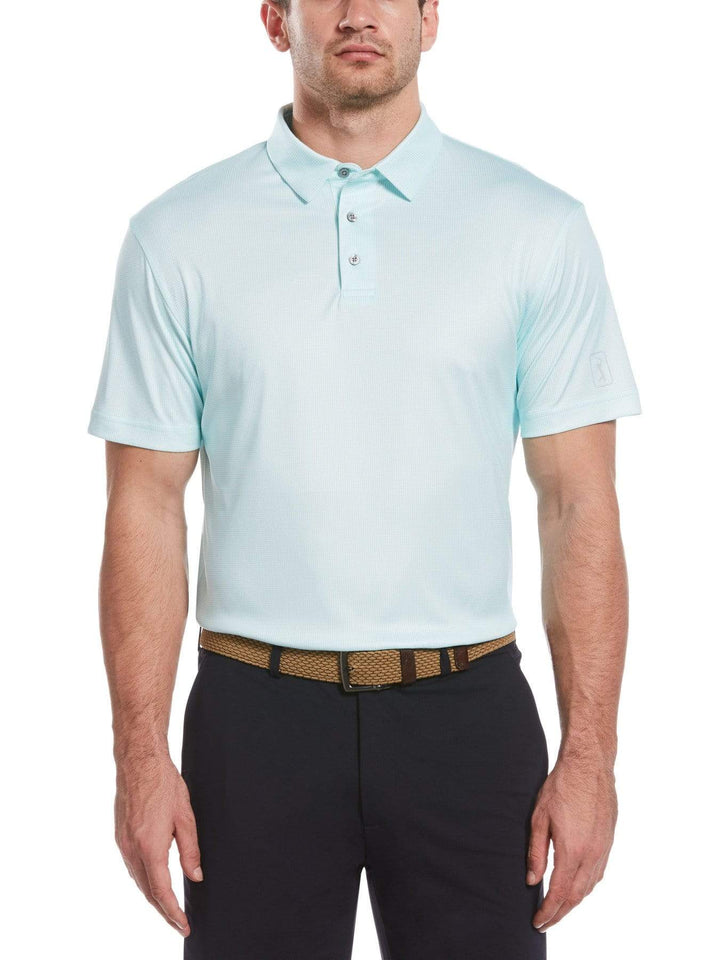 Men's Printed Mini Gingham Polo