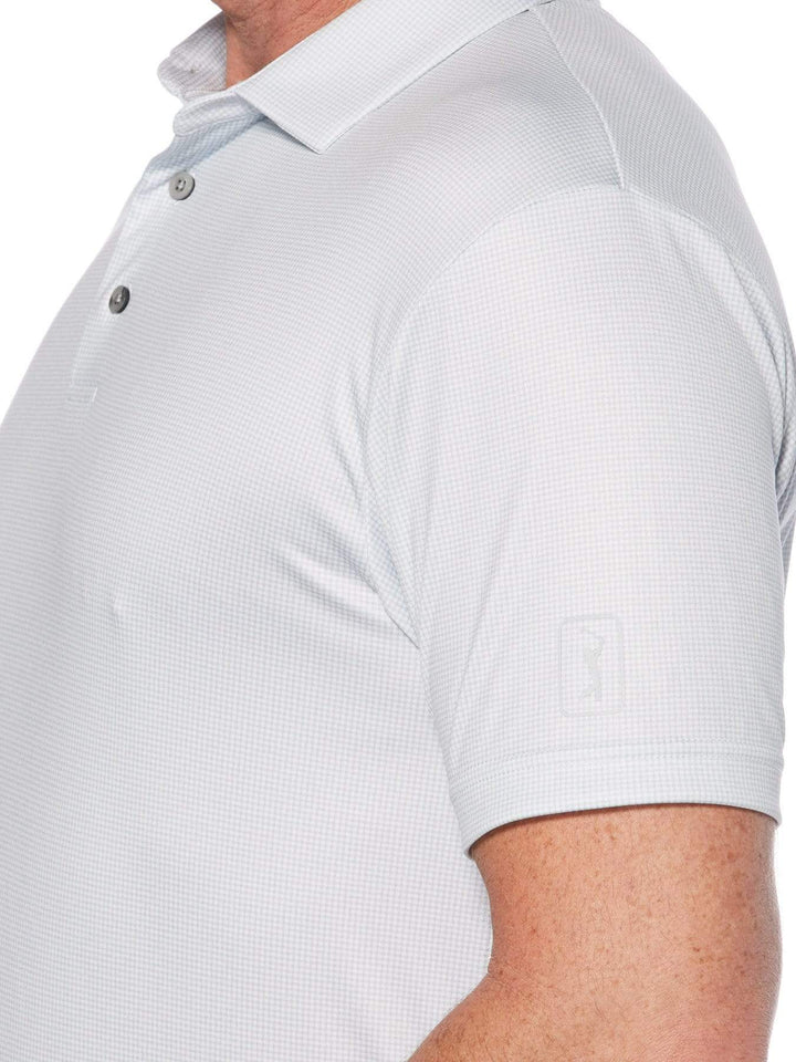 Men's Printed Mini Gingham Polo