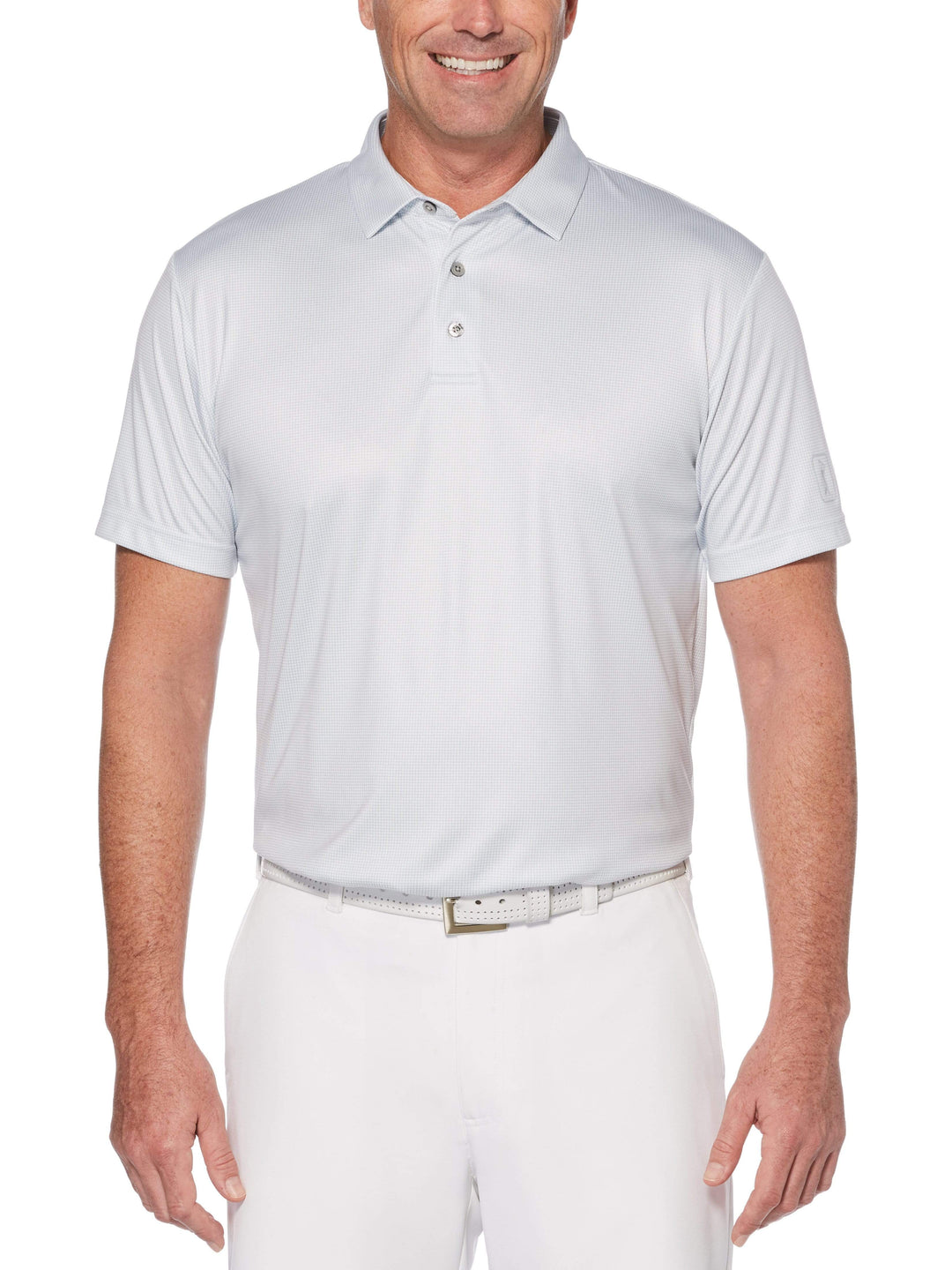 Men's Printed Mini Gingham Polo