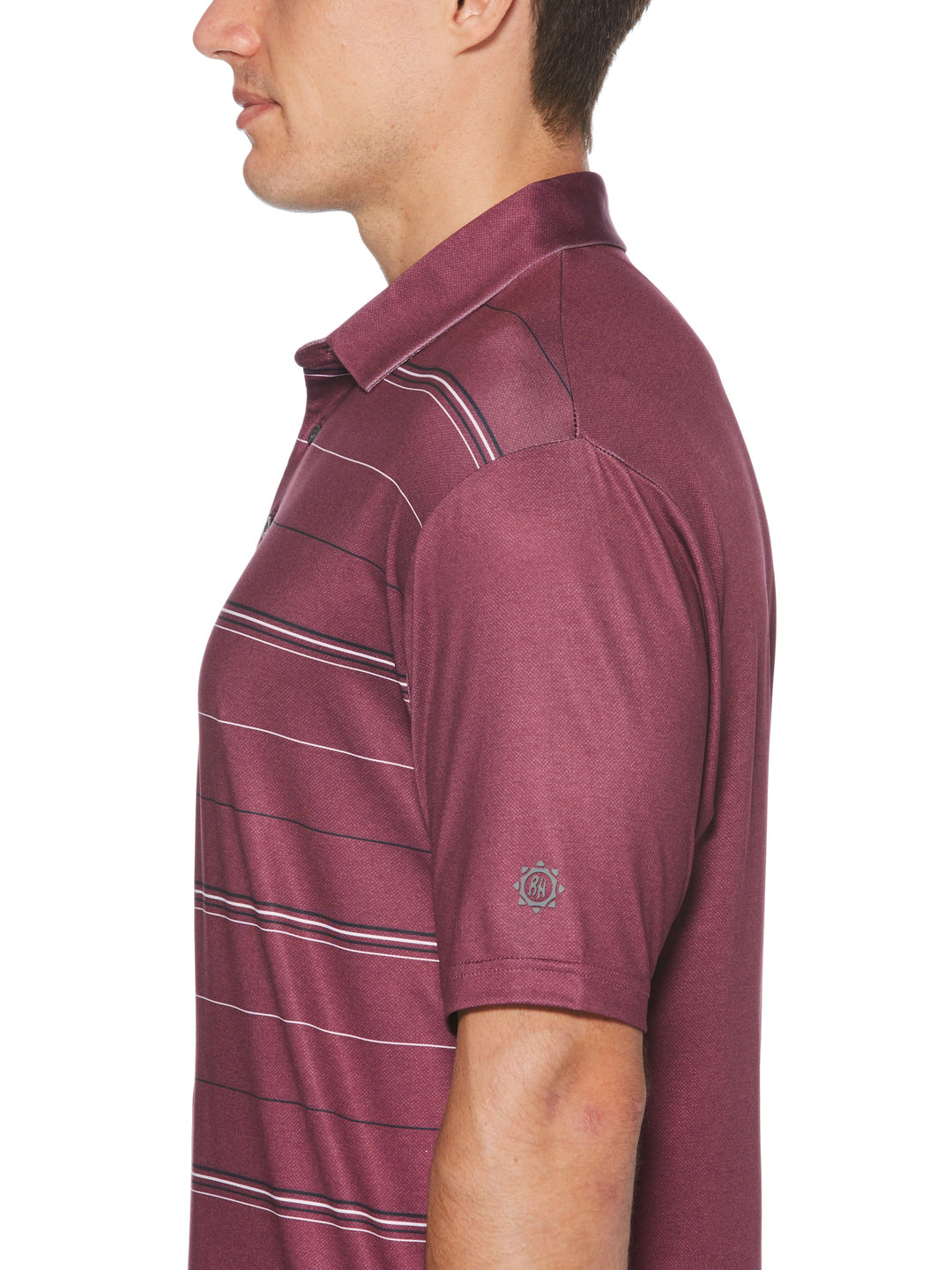 Men's Printed Pique Stripe Polo