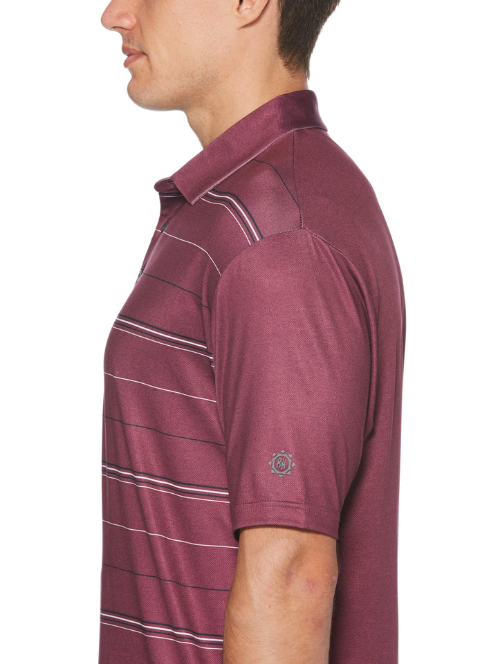 Men's Printed Pique Stripe Polo
