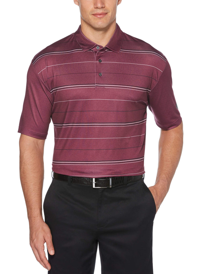 Men's Printed Pique Stripe Polo