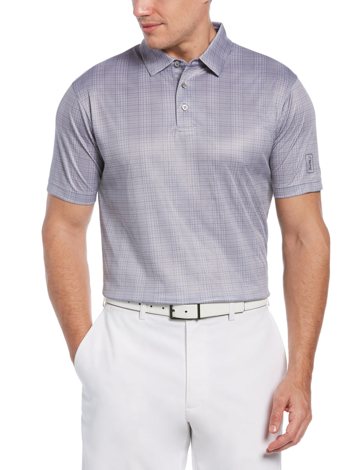 Men's Printed Plaid Golf Polo