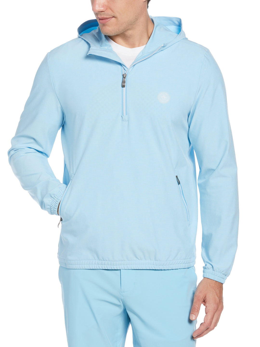 1/4 Zip Fine Line Golf Windshirt (Baltic Sea) 