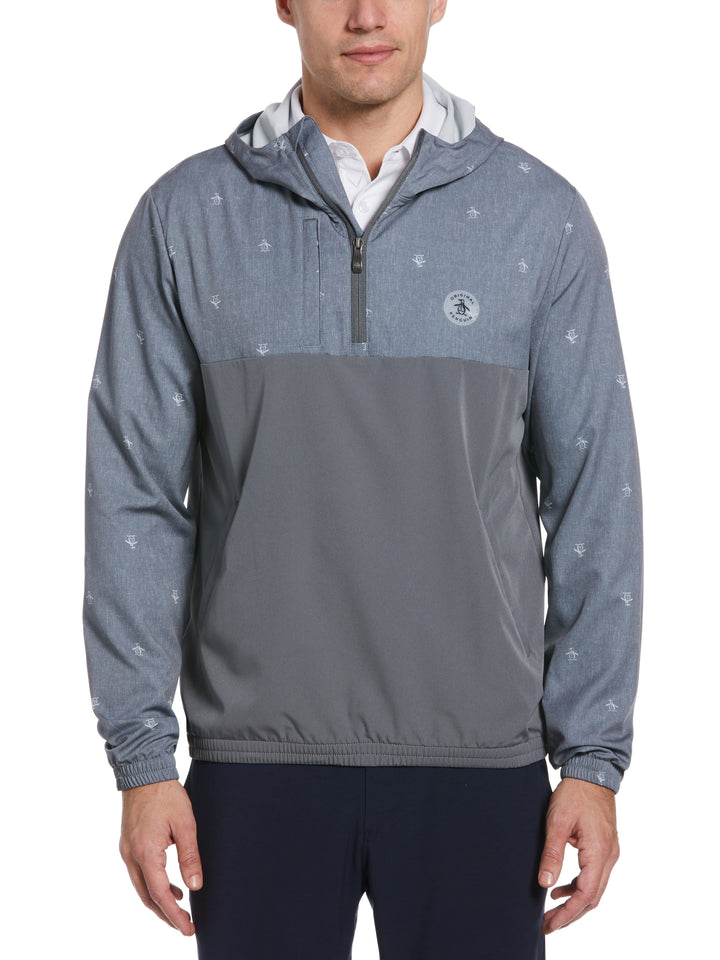 1/4 Zip Printed Pete Wind Hoodie (Quiet Shade) 
