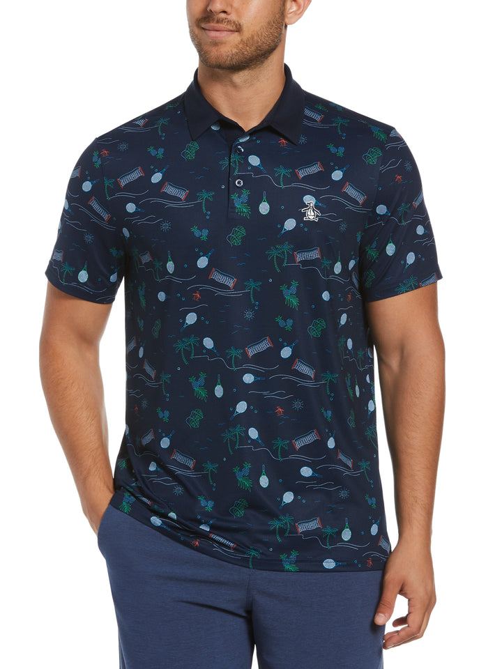Men's Resort Printed Polo